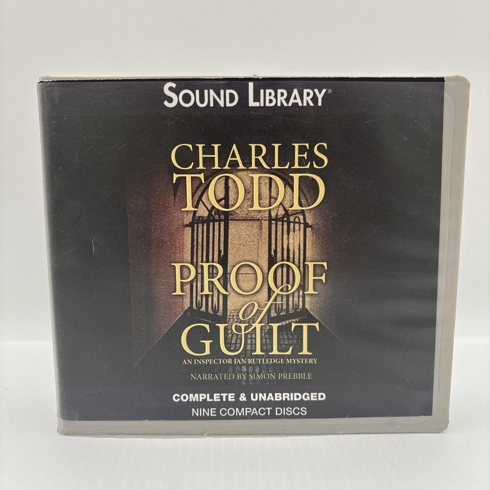 Charles Todd Proof of Guilt Inspector Ian Rutledge Mystery Audio CD 9 Disc Set
